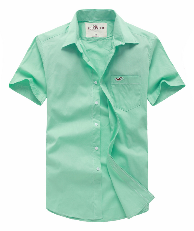 Hollister Hombres Pura De Color Oxford camiseta de verano HCO4487